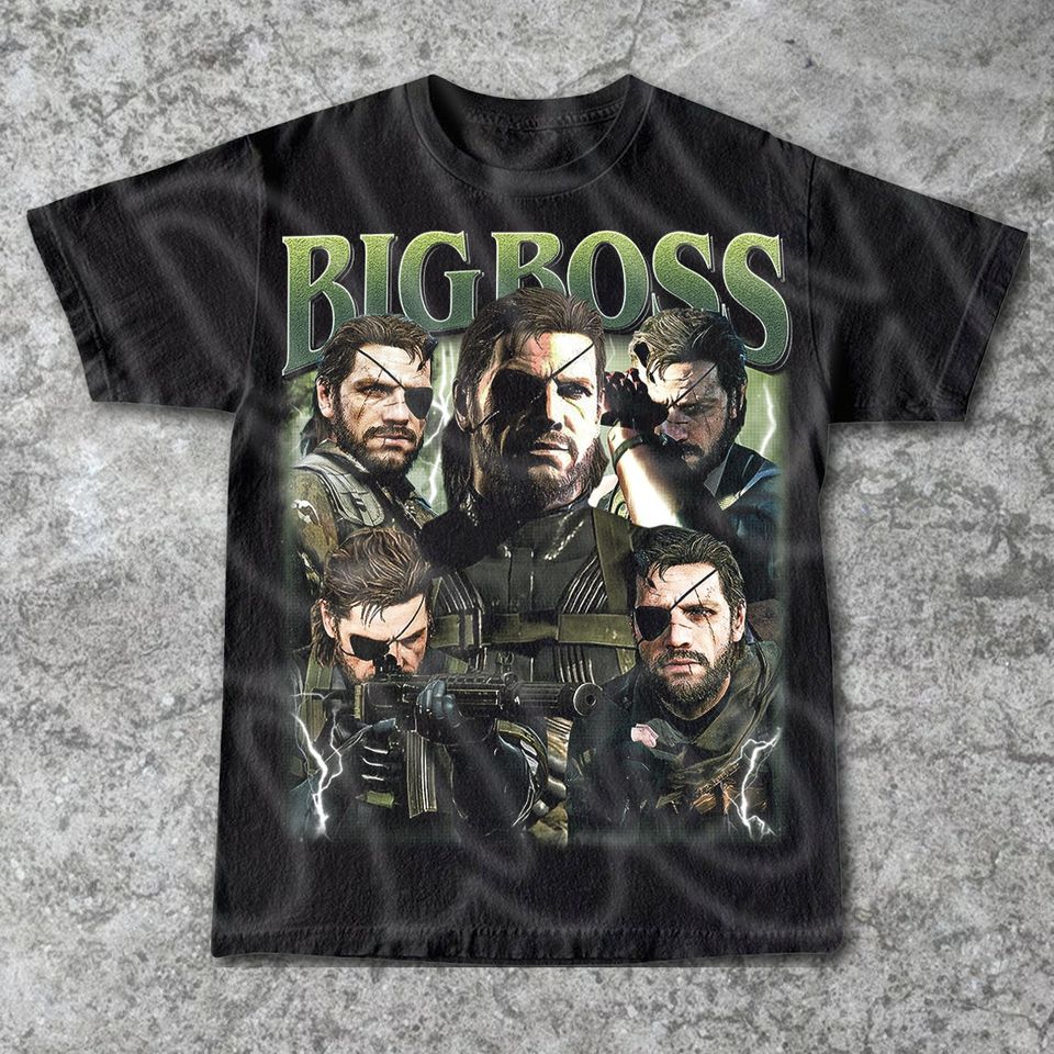 Big Boss Metal Gear Vintage T-Shirt, Gift For Woman and Man Unisex T-Shirt