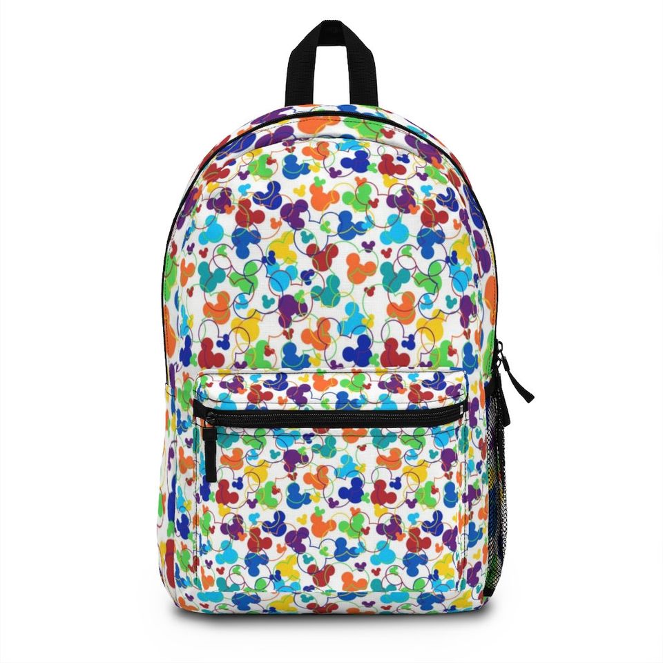 Rainbow Mickey Confetti - Disney Backpack - Pride School Backpack - Bookbag