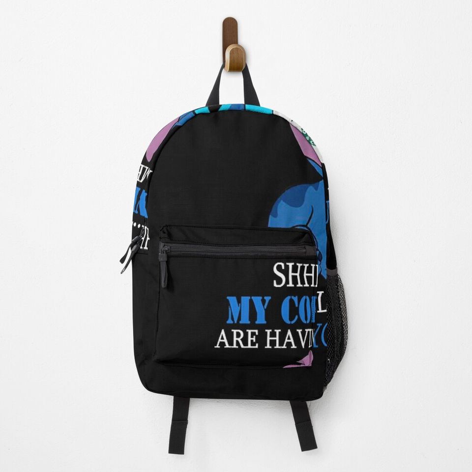 Stitch My coffee and Iare having amoment with you later funny Backpack