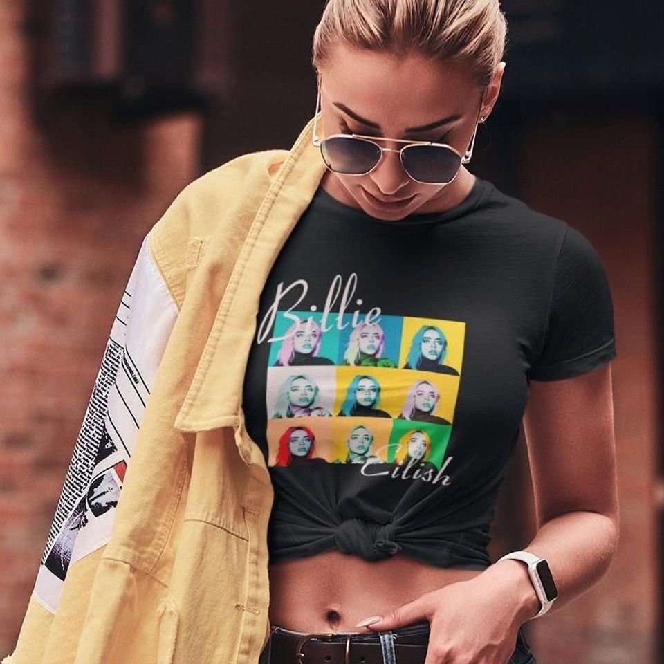 Billie Eilish Warhol T-shirt, Pop Art, Andy Warhol Style Women's Softstyle Tee