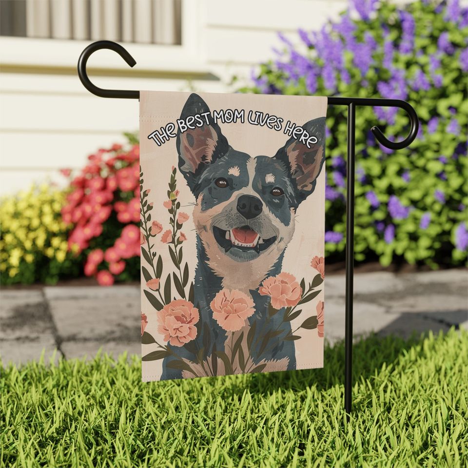 Blue Heeler Dog Mother's Day Garden Flag