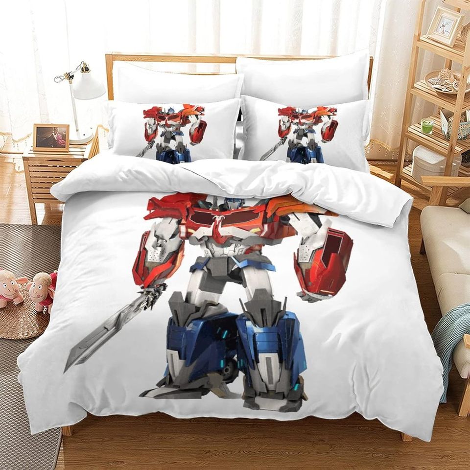 Transformers Optimus Prime  3D Robot Movie Bedding Set 3 Pcs
