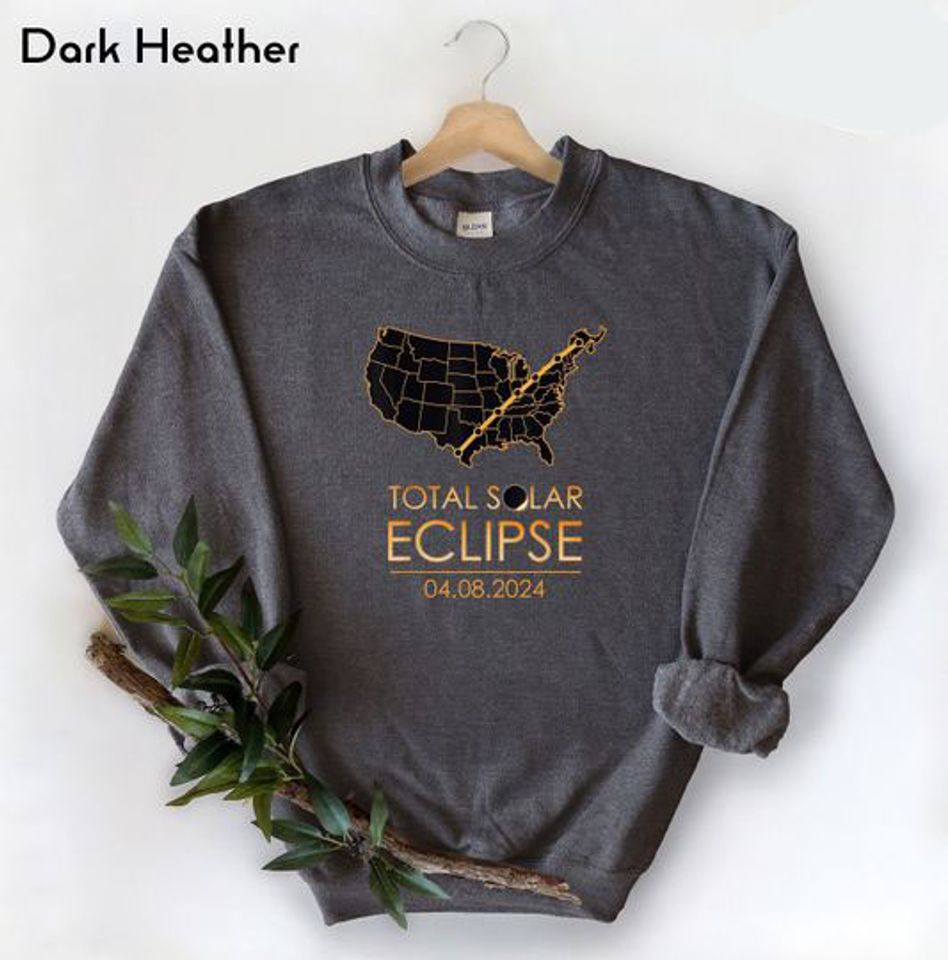 Total Solar Eclipse April 8 2024 Sweatshirt, Celestial Shirt, Eclipse Event Sweater, Eclipse Souvenir Sweatshirt, Astronomy Lover Gift