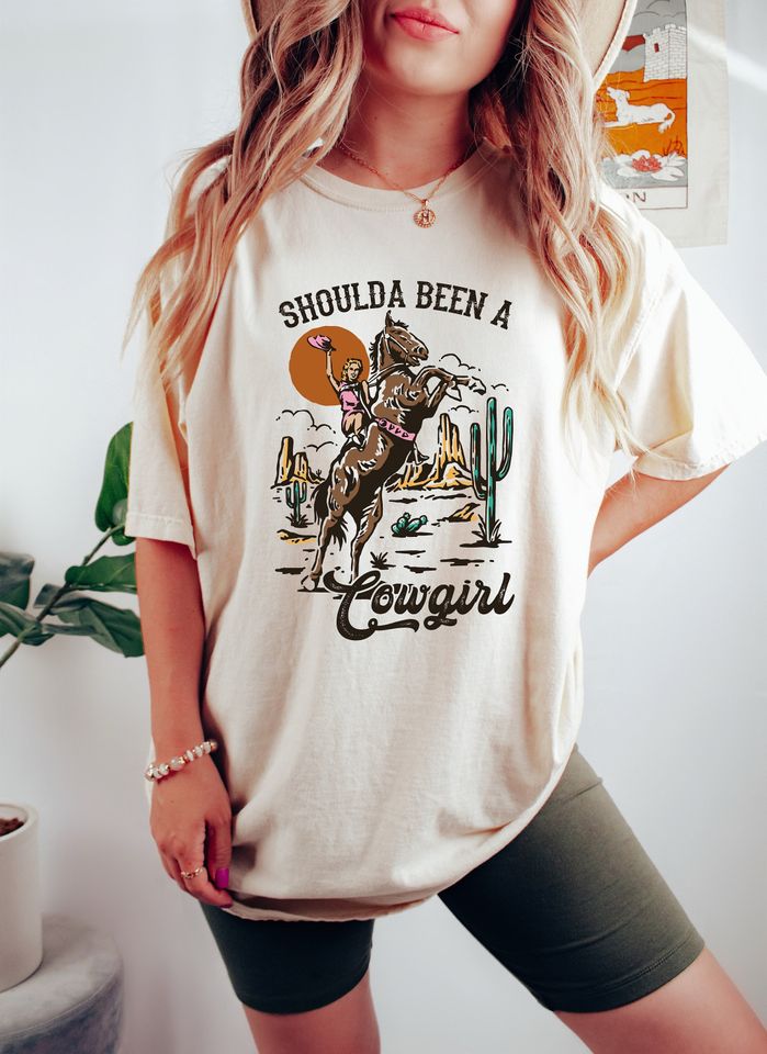 Should A Been A Cowgirl Shirt,Retro Cowgirl Shirt,Western Graphic Tee,Western Shirt,Cowgirl Tshirt,Rodeo Shirts,Rodeo Country Western Shirts