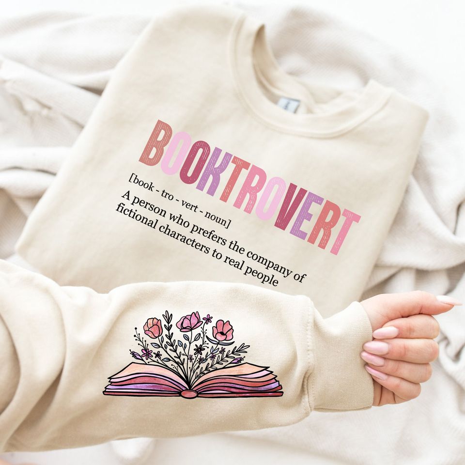 Booktrovert Sweatshirt, Definition Sweater, Book Lover Gift, Reading Sweatshirt, Bookish Crewneck, Books Pullover, Librarian Sweatshirt