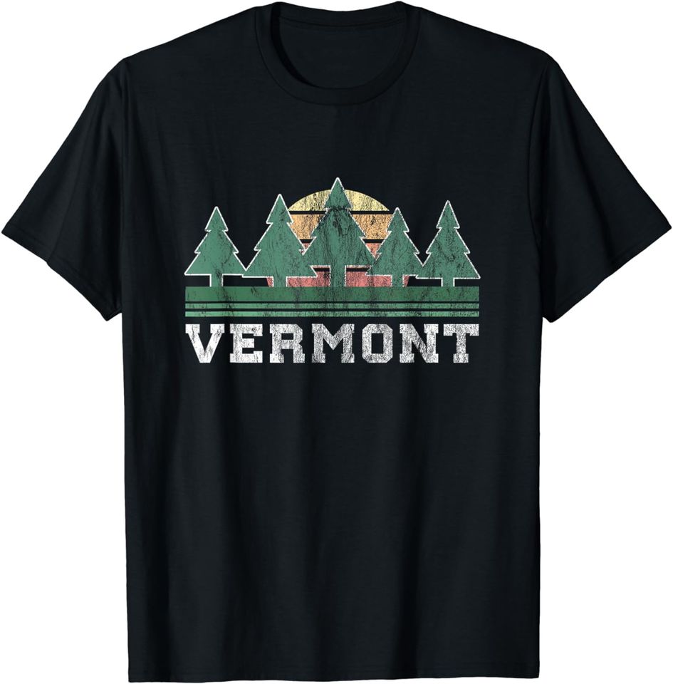 Vermont T-Shirt Retro Vintage Shirt Gift Men Women Kids T-Shirt