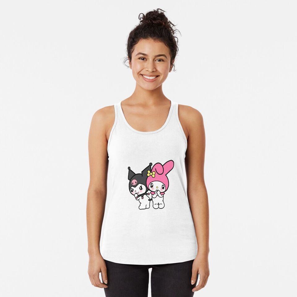 Kuromi & My Melody Racerback Tank Top