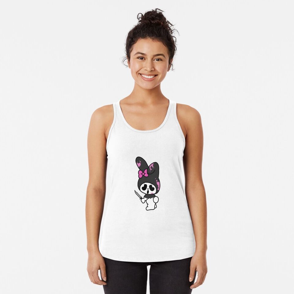 My Melody Scream Mask Racerback Tank Top