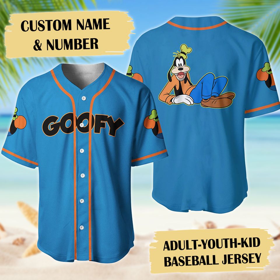 Goofy Jersey - Cartoon Dog Baseball Jersey
