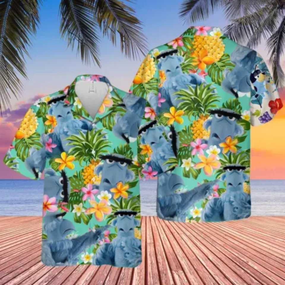 The Muppet Mayhem Sam Eagle Pineapple Tropical Hawaiian Shirt