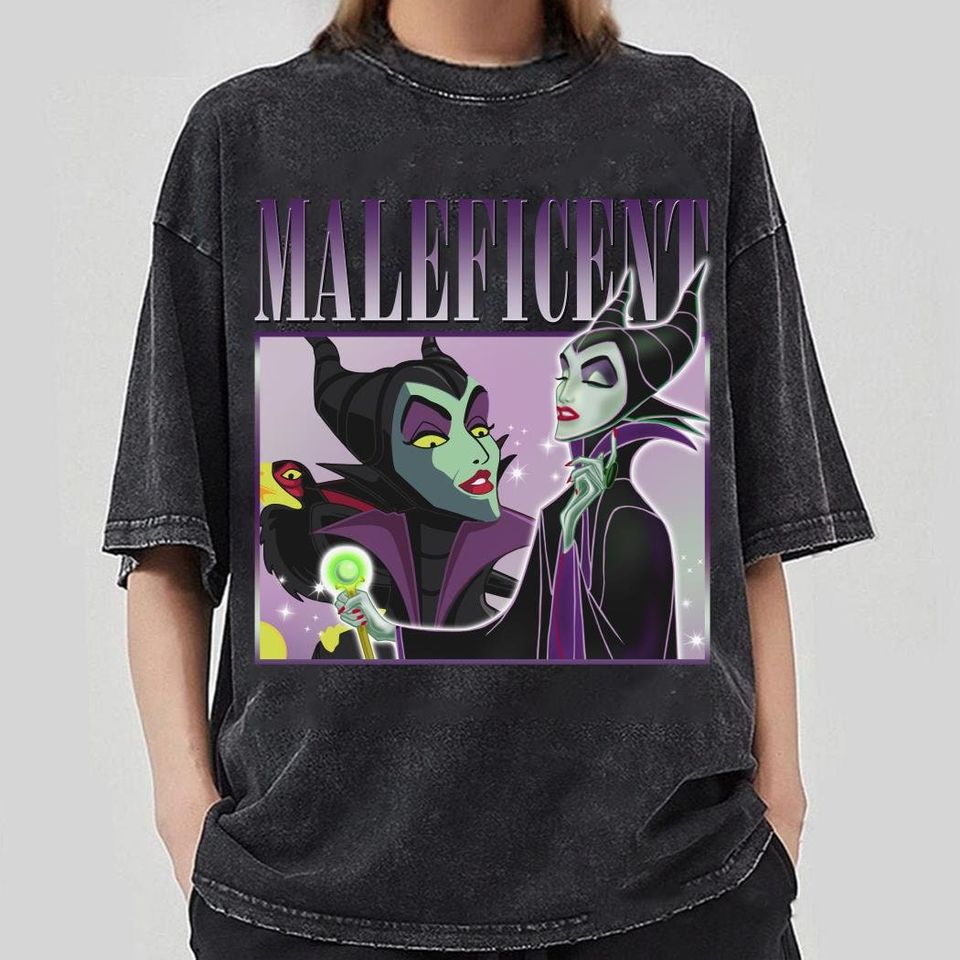 Maleficent Sleeping Beauty Shirt Funny Tee, Aurora Princess Tees, Villains Vintage Graphic T-shirt Family 2024 Trip Gifts