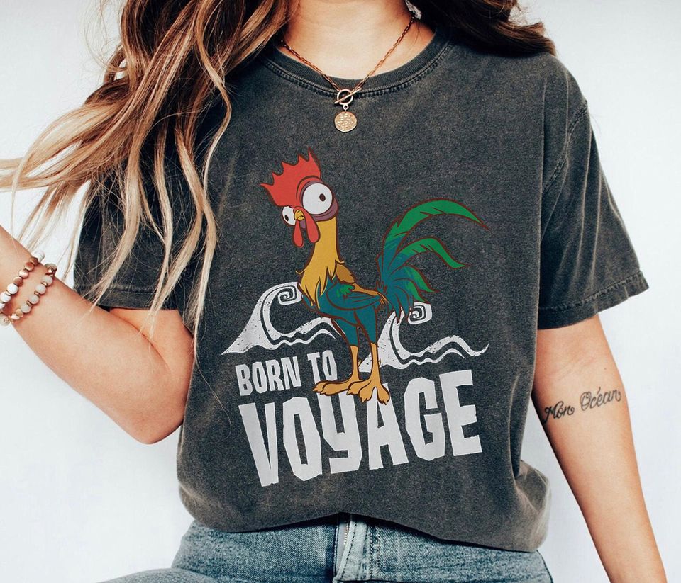 Hei Hei Rooster Shirt, Born To Voyage T-shirt, Moana Tee