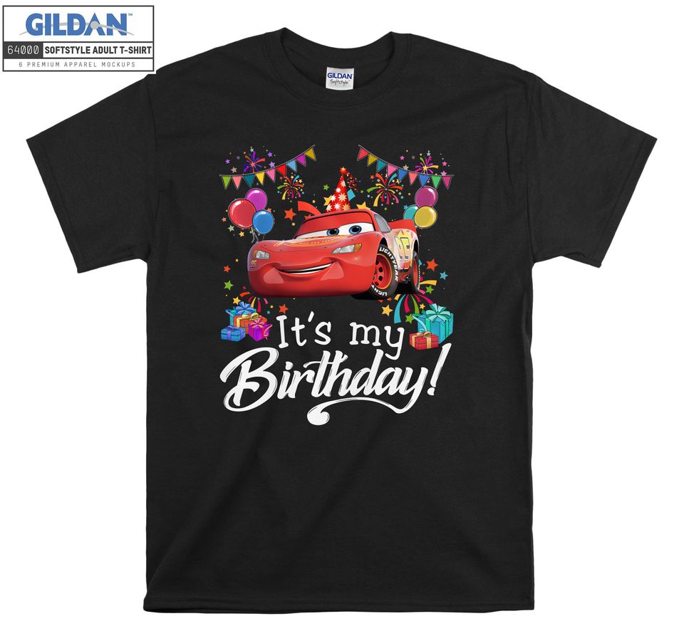 Disney Cars It's My Birthday Lightning McQueen T shirt