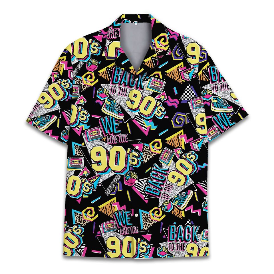 The 90's Vintage Disco Mens Outfits Button Down Short Sleeve