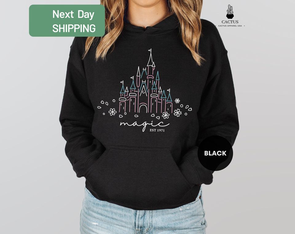 Magical Disney Castle Hoodie, Disney Family Shirt, Disneyworld Shirt, Disney Shirts For Family, Disney Hoodie