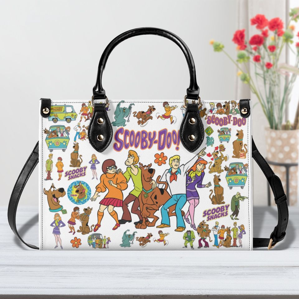 Scooby Doo Women Leather Handbag, Gift for women, Gift for mom