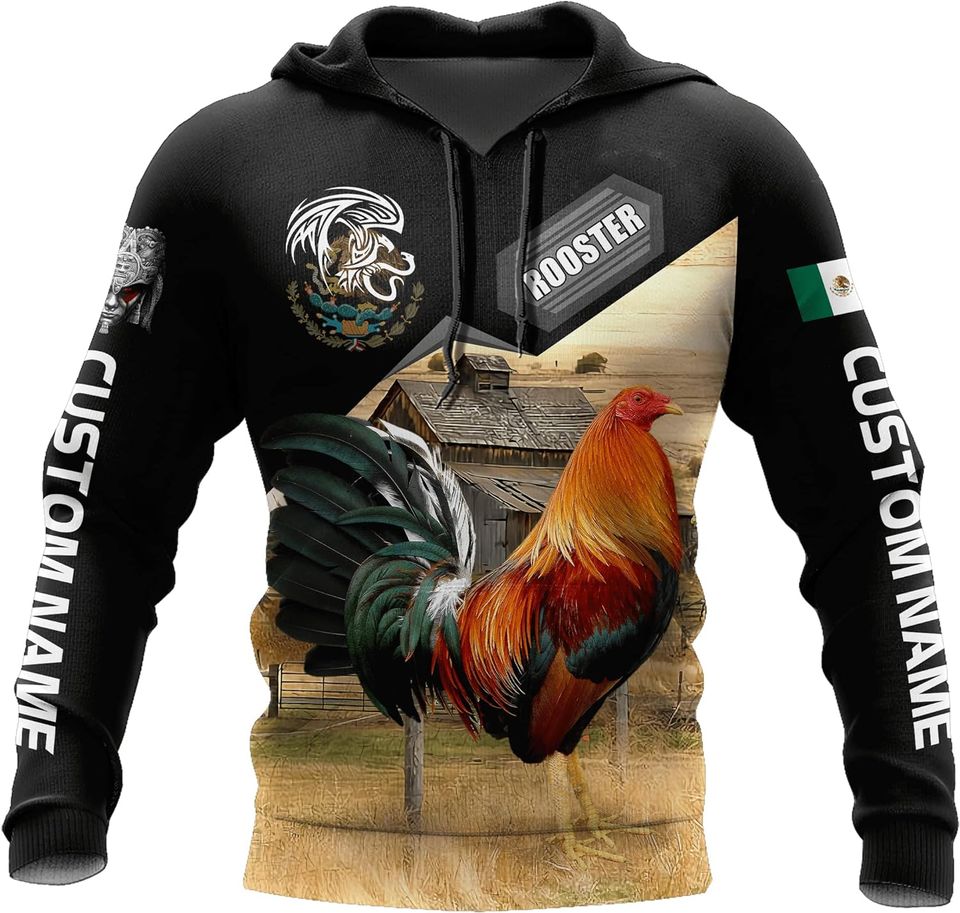 Personalized Rooster 3D Unisex 3D Shirts All Over Printed Sportwear Hoodie
