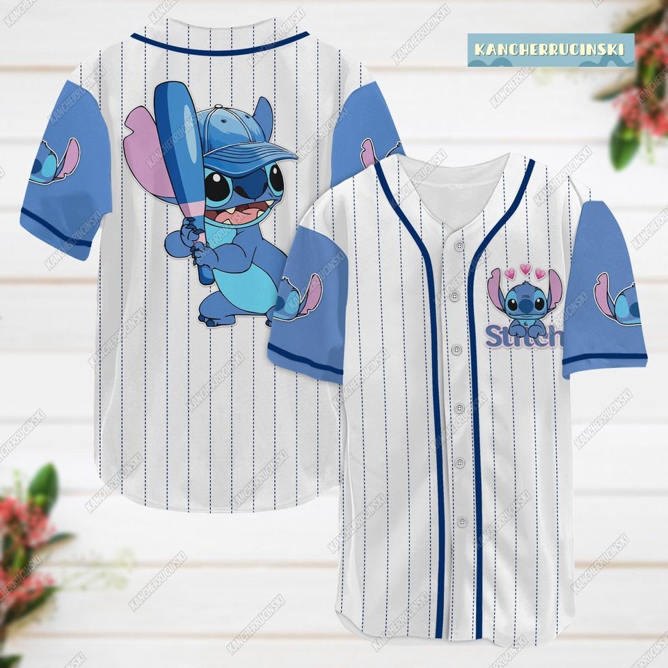 Stitch Baseball Jersey, Disney Stitch Jersey, Cute Stitch Baseball