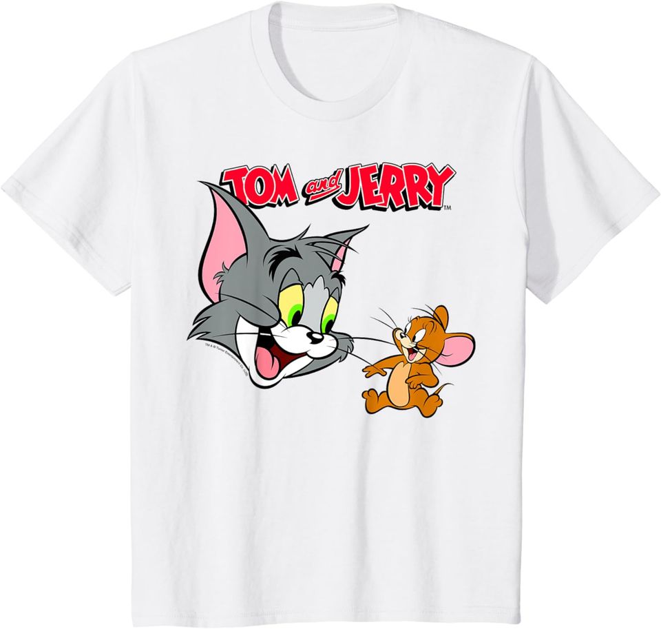 Kids Tom And Jerry Logo Portrait T-Shirt