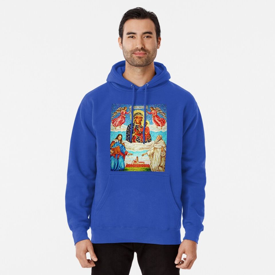 Black Madonna, Black Virgin and Child | Our Lady of Częstochowa Pullover Hoodie