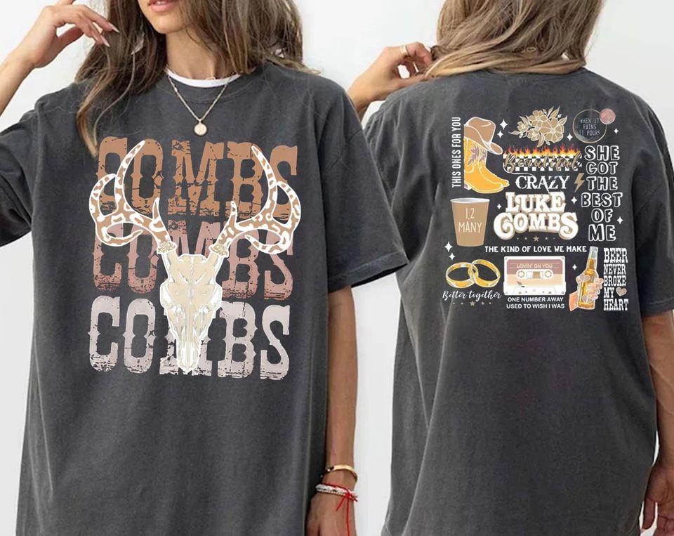 Combs Bullhead Comfort Color T-Shirt, Country Music