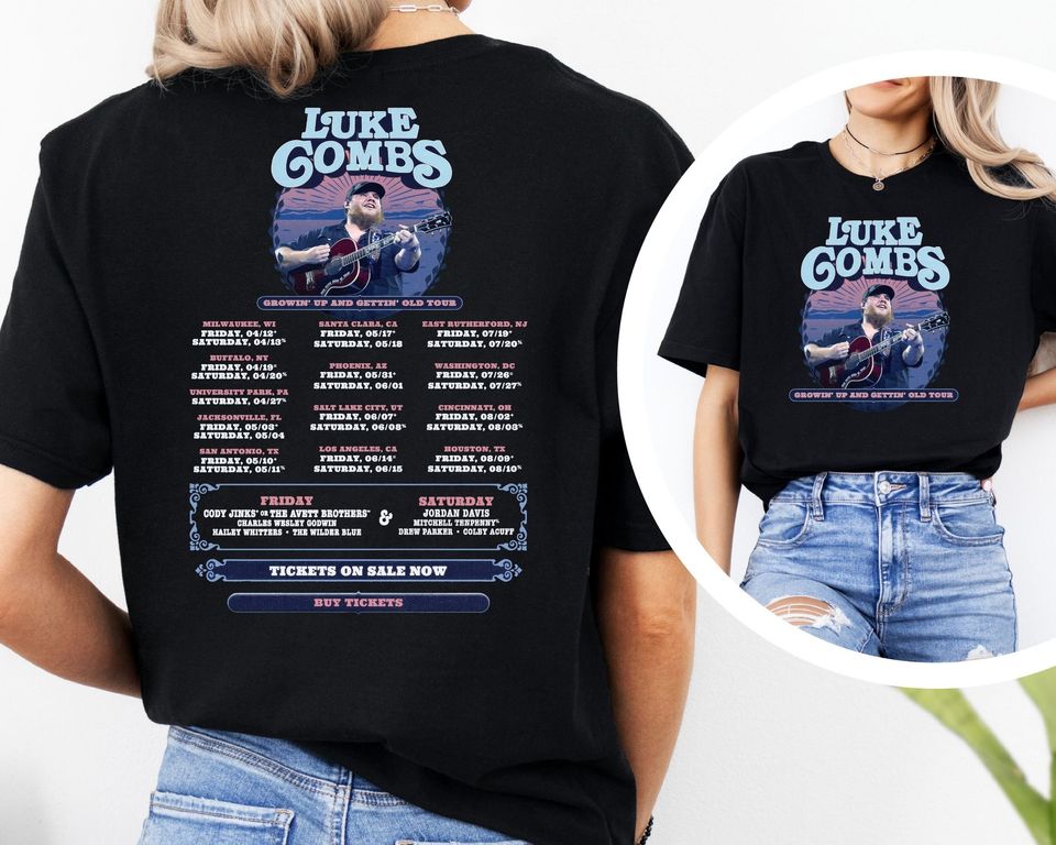 Lukee Comb 2024 Tour Growing Up and Getting Old Shirt