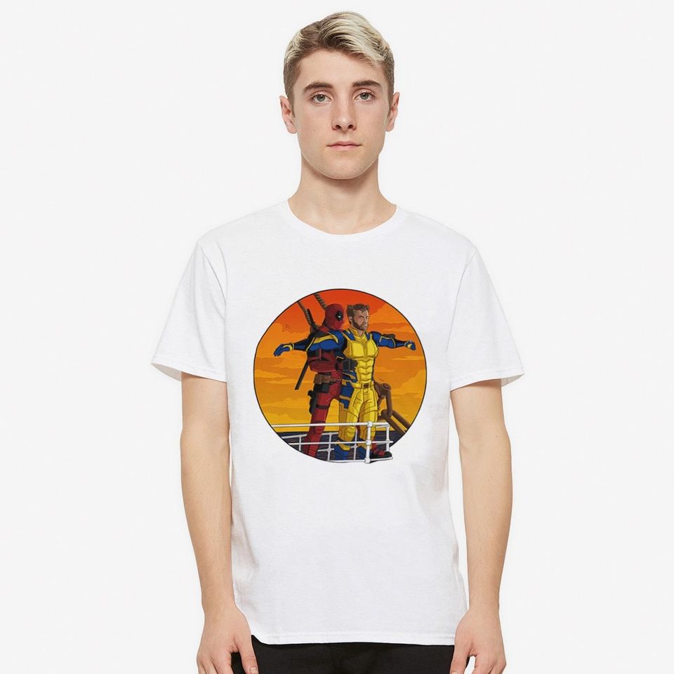 Deadpool and Wolverine Titanic Funny T-Shirt