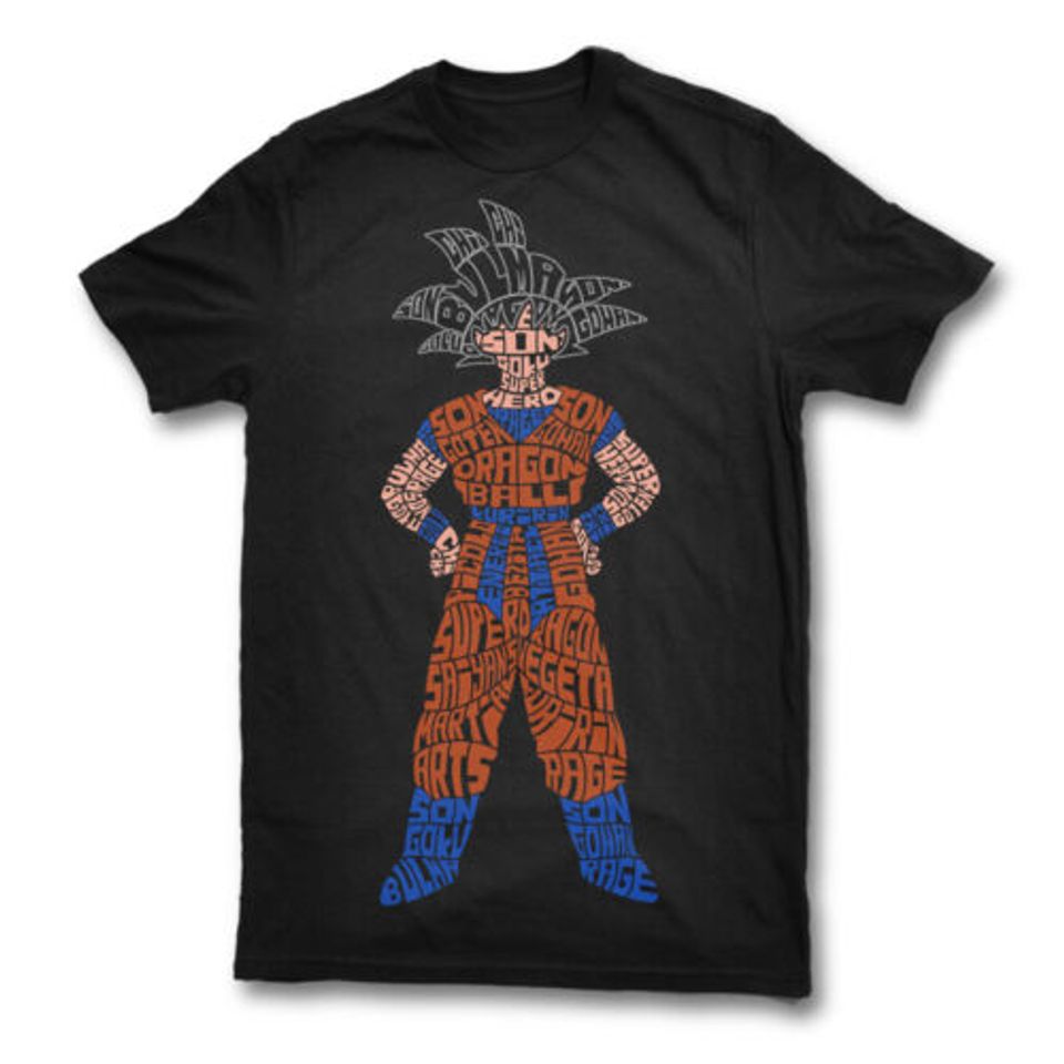 Adult Kids Dragon Ball Z Goku Calligram Tshirt Saiyans Gohan Shirt