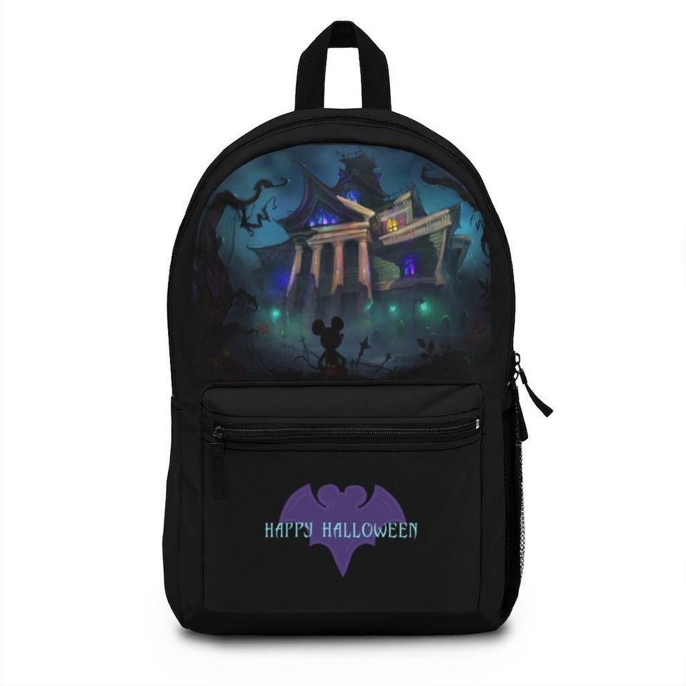 Disney Mickey Mouse Haunted Mansion Backpack, Disney Backpack, Disney Halloween Bag