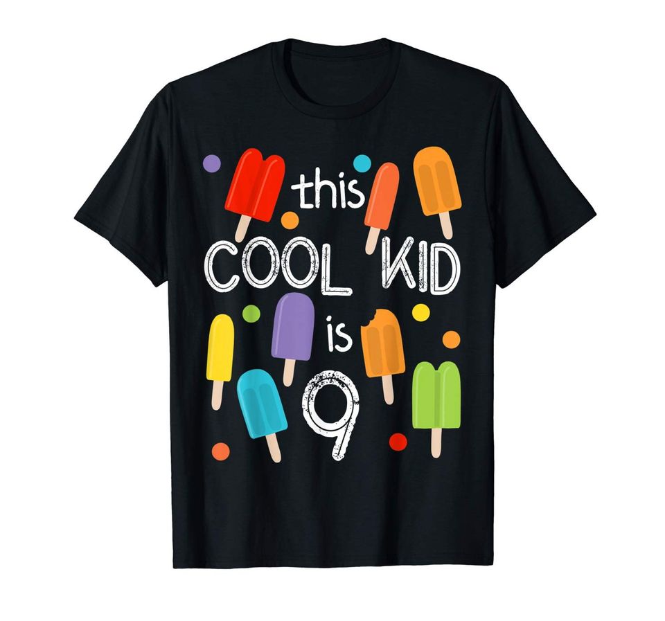Cool Kid Ice Pop Popsicles Birthday Shirt, Ice Cream Theme Party