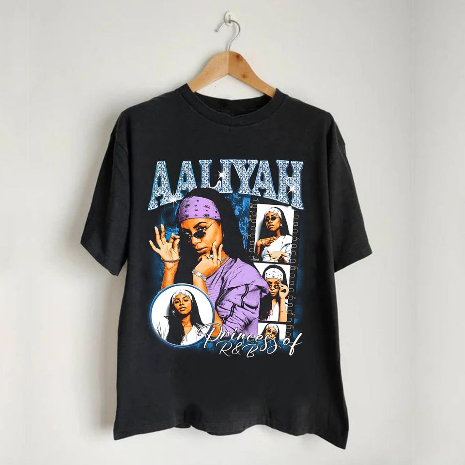 Vintage Aaliyah Princess of R&B Shirt, Aaliyah Unisex Graphic Y2k Clothing