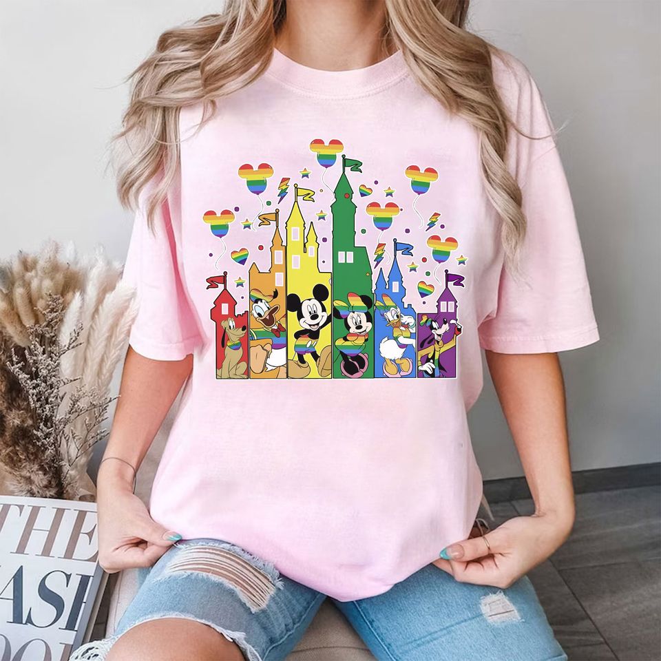 Mickey and Friends Disney Castle LGBT Disney Pride Shirt, WDW ...