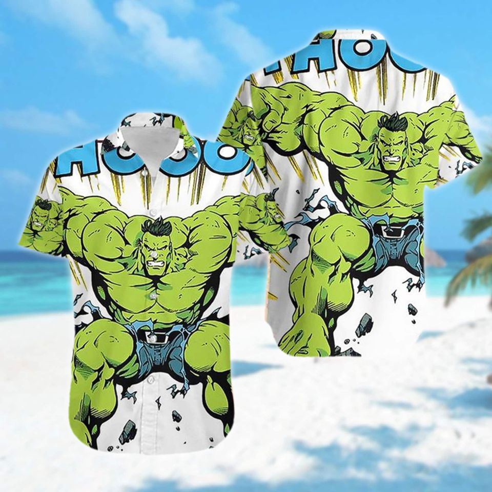 Funny Big Green Angry Hero Aloha Hawaii Shirt