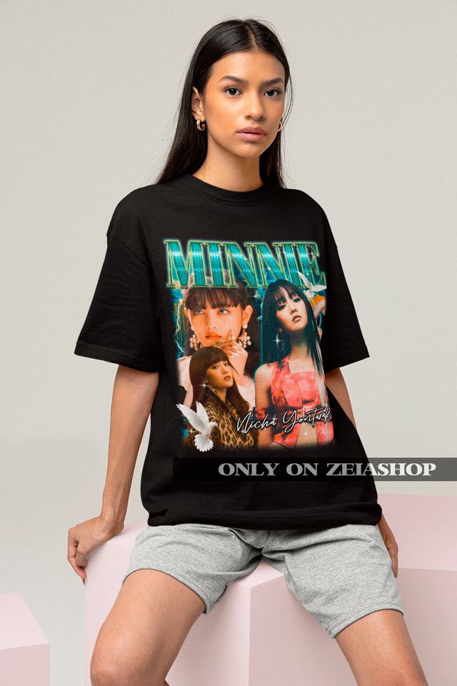 Gi-dle Minnie Retro 90s T-shirt - Kpop Bootleg Shirt - Kpop Gift for her or him - Kpop Merch - Kpop Clothing - Gidle Tee