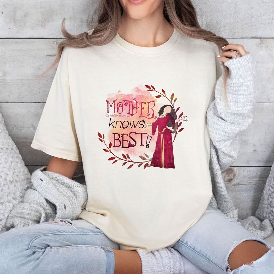 Vintage Rapunzel Mother Knows Best Shirt, Funny Disney Mom Shirt, Mother Gothel, Rapunzel Tangled Shirt, Disney Villain Shirt