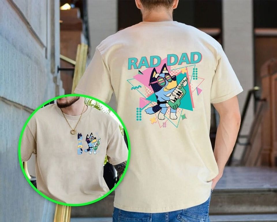 BlueyDad Bingo Family TShirt, BlueyDad Bandit Rad Dad Shirt