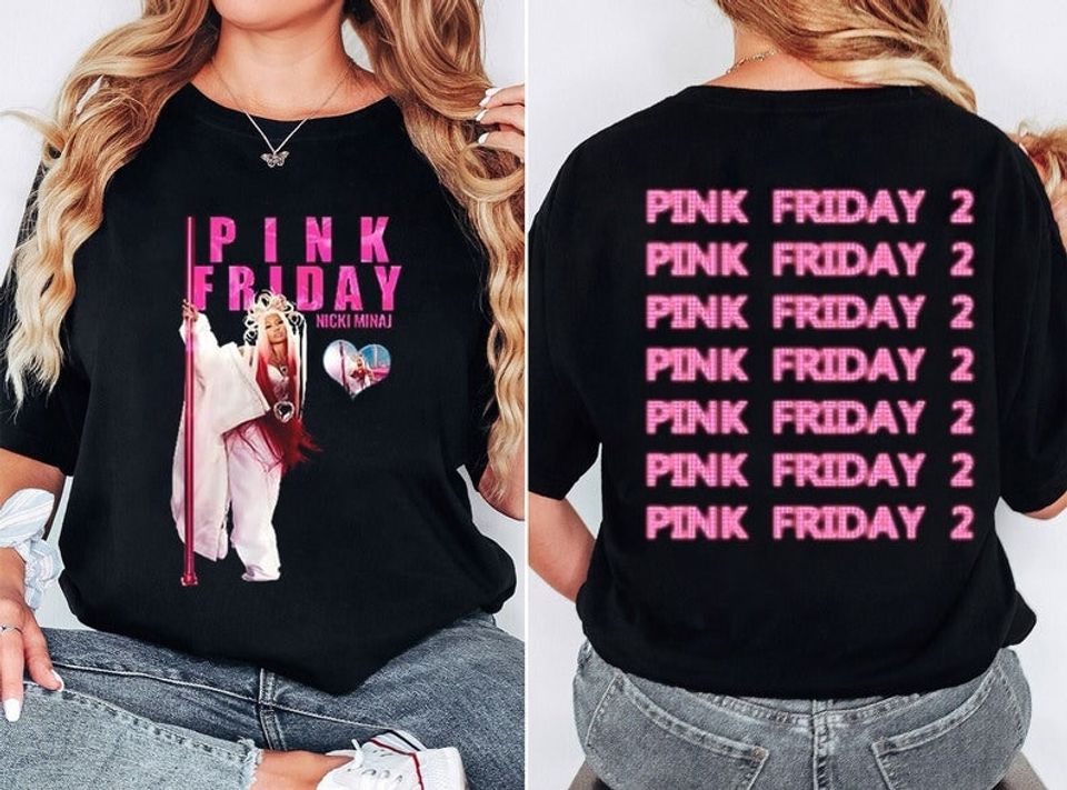 Nicki Minaj Pink Friday 2 Tour Vintage Double Sided Shirt