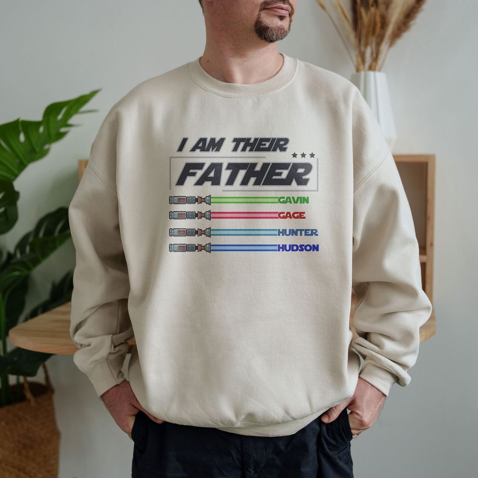 Star Wars Father Shirt, I Am Their Father Shirt, Custom Kids Names