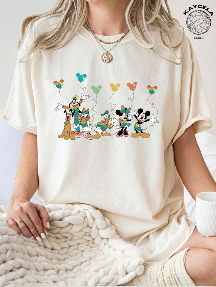 Disney Mickey Friends Balloon LGBT Pride Shirt, LGBT Disney Pride 2024 Shirt