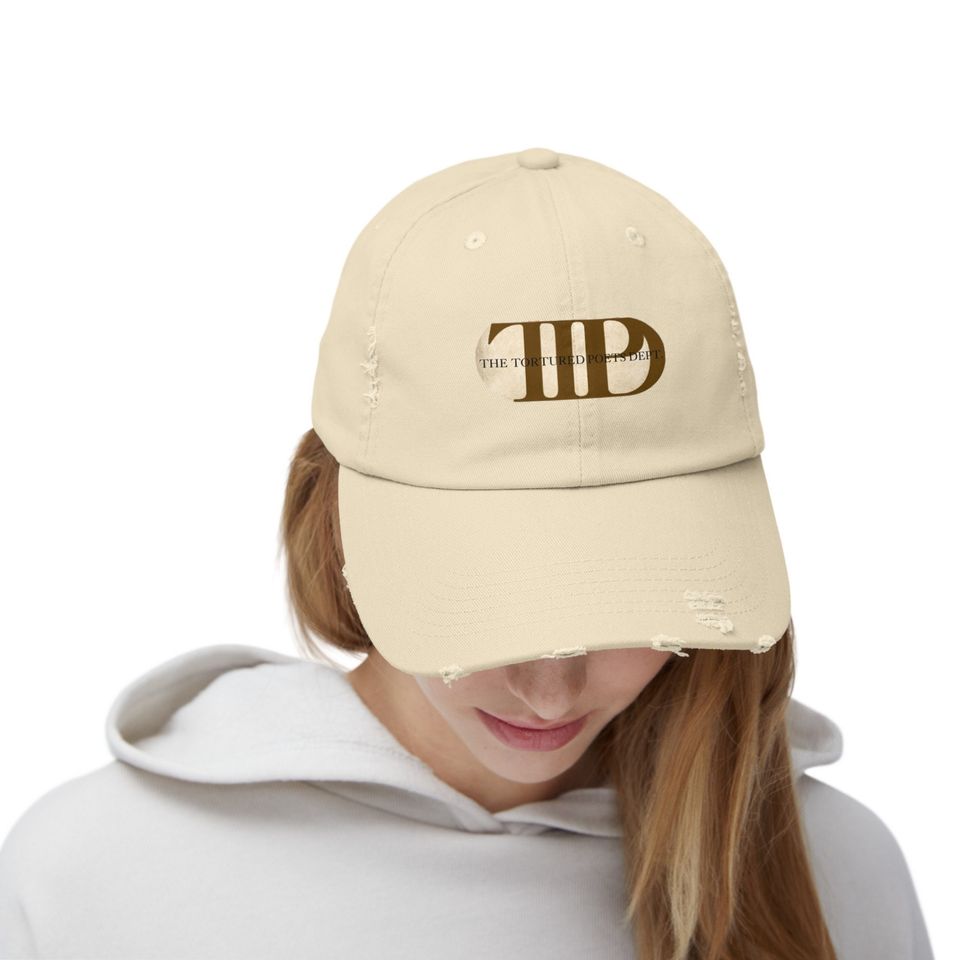 Taylor Tortured Poets Distressed Baseball Cap, Taylor merch