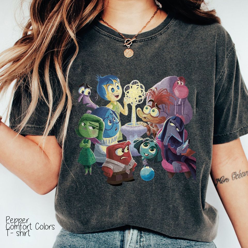 Emotions Inside Out Characters Joy Disgust Fear Sadness Anger T-shirt