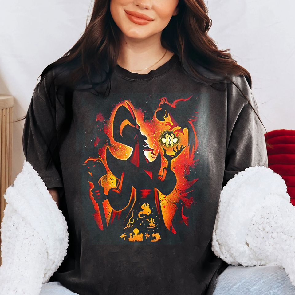 Retro Disney Jafar Aladdin Portrait Shirt, Disney Villains Jafar T-shirt