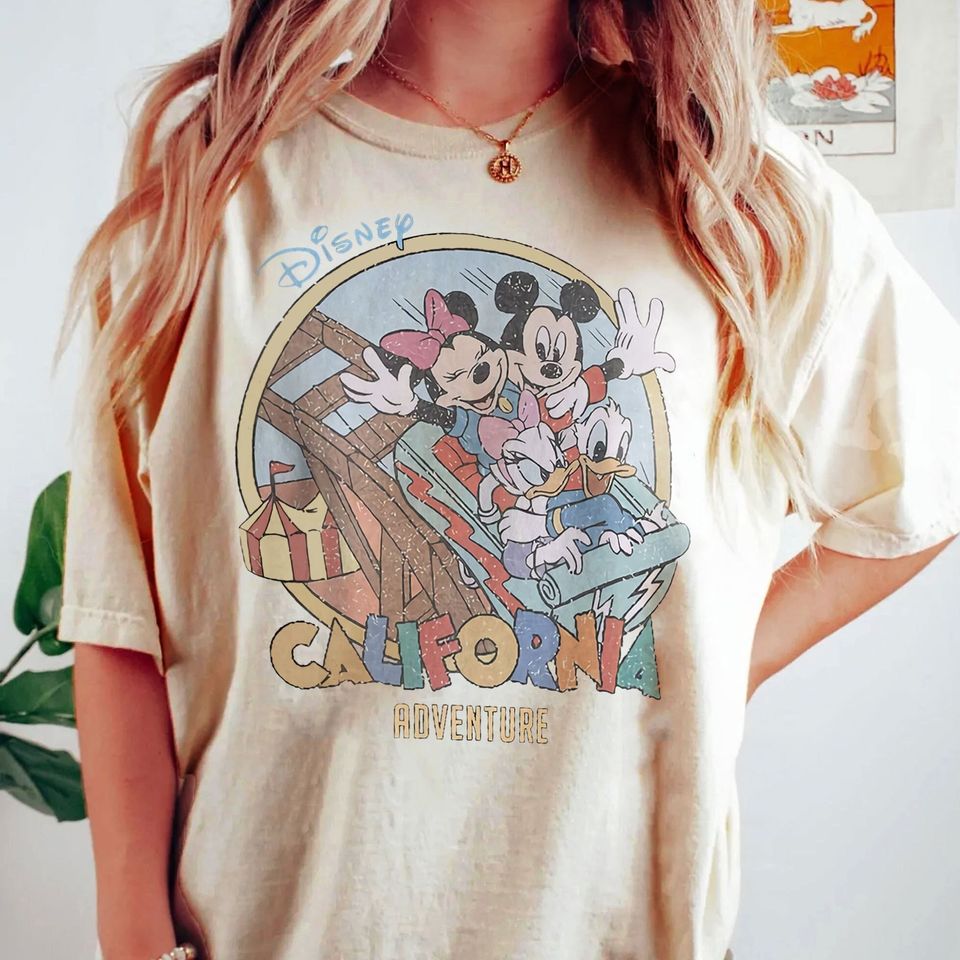 Retro Disney California Adventure Shirt, Mickey And Friends T-shirt