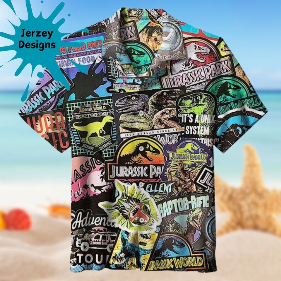 Jurassic Park 3D Hawaiian Shirt