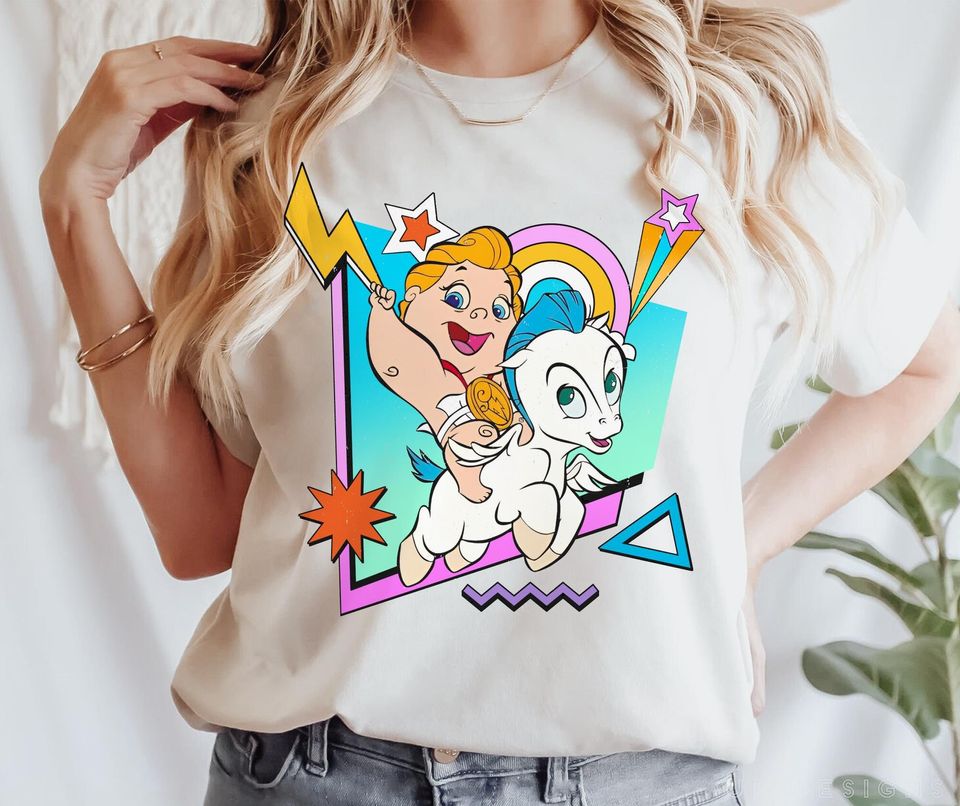Retro 90S Baby Hercules And Pegasus Disney T-shirt