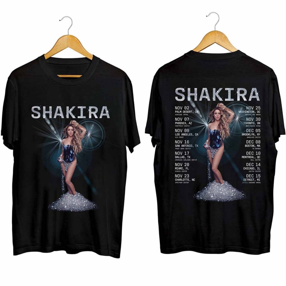 Shakira Las Mujeres Ya No Lloran 2024 World Tour Double Sided Shirt