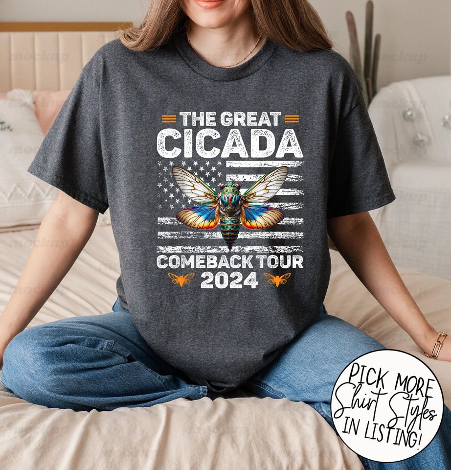 Great Cicada Comeback Tour Cicadas Invasion Summer Scream 2024 Unisex T-Shirt
