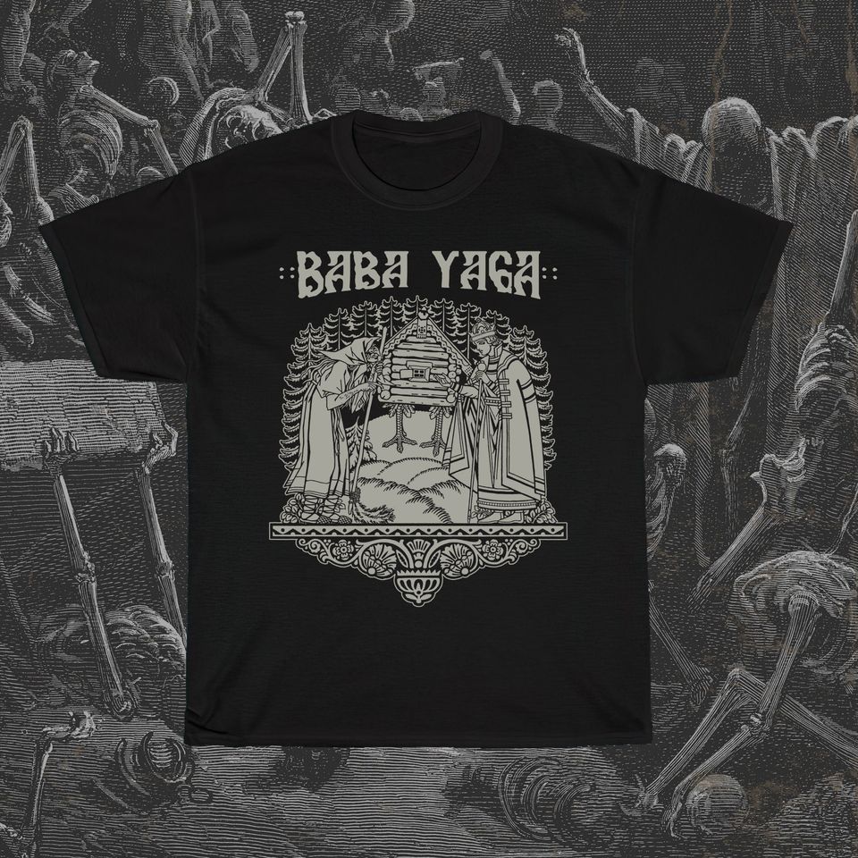 Baba Yaga The Witch Slavic Folklore Pagan Horror Halloween Unisex T-Shirt