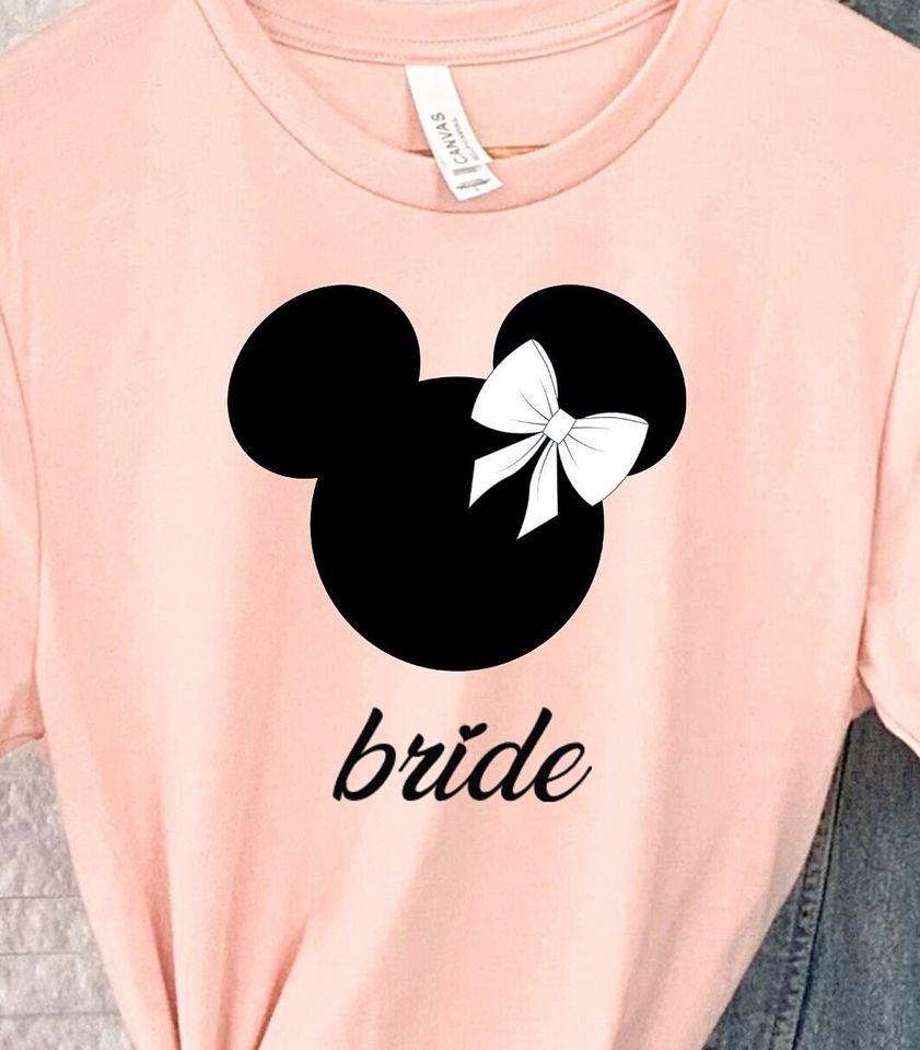 Bride Groom Minnie Shirt, Bride Disney T-shirt, Groom Shirt, Wedding Shirt