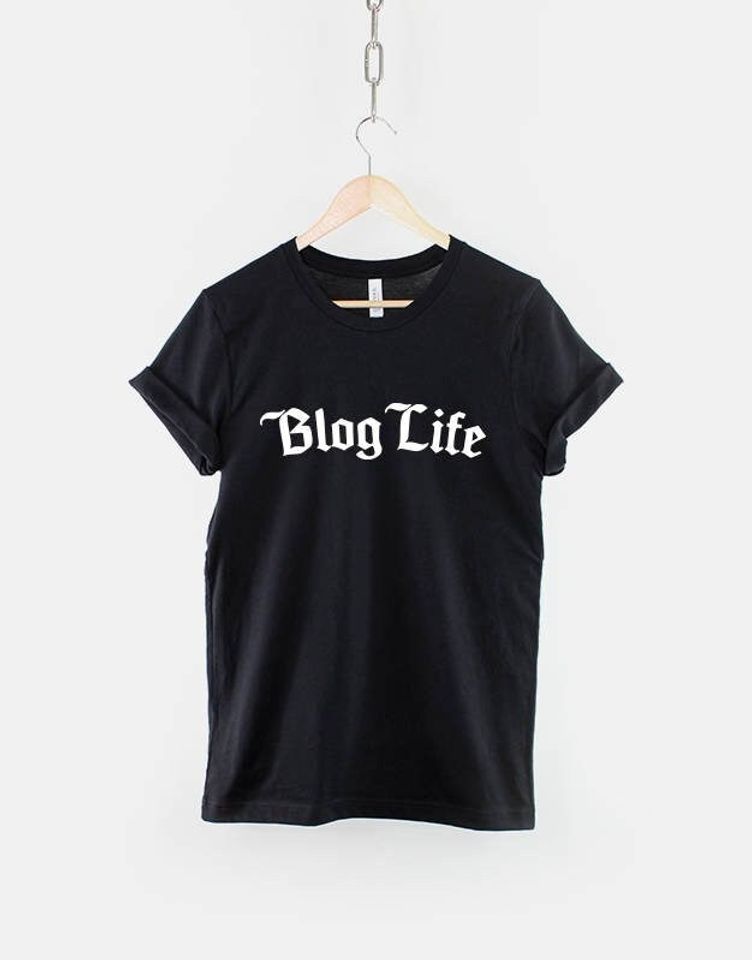 Blog Life Gangster T-Shirt - Blogger Thug Slogan Shirt